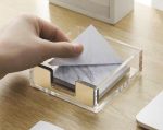 Varuni- Gold Desk Accessories- Office Accessories -Gift Set- Heavy Duty Stapler, Pen Organizer, Tape Dispenser Desk, Clear Sticky Notes- Including Clear Tape and 1000 Staples- Acrylic Desk - Image 8